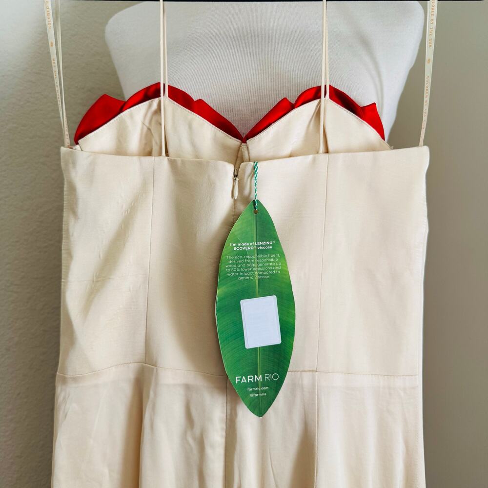 NWT Farm Rio Rose-Shaped Bodice Sleeveless Maxi Dress Size XXS - Picture 11 of 13